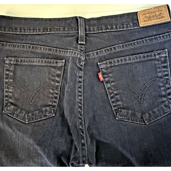Levis 515 Women's Jeans Boot Cut Stretch Size 8 Dark Wash Blue Denim - Picture 4 of 9